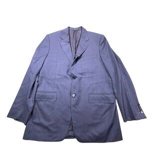 Canali Wool Blazer US 40R Blue Jacket Italy Made